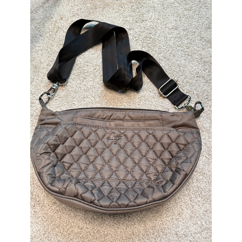 Lug Quilted Classic Bolero Crossbody Purse Bag in Gray